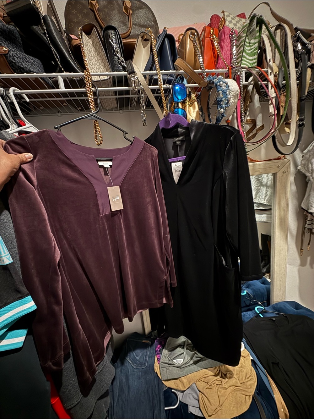 Velvet Plum V-Neck Top( blouse and dress)